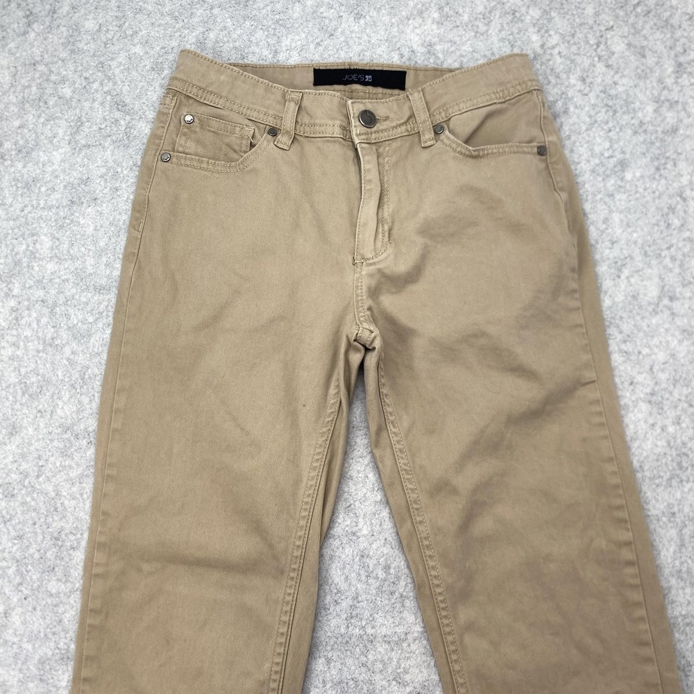 Joe's Jeans Straight Jeans Womens 12 (25x26) Beige Mid Rise Stretch Denim